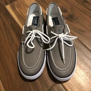 Ralph Lauren Polo boat shoes.